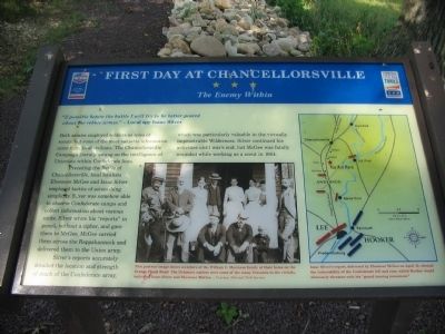 First Day at Chancellorsville Marker. Click for full size. First Day at Chancellorsville Marker image. Click for full size.