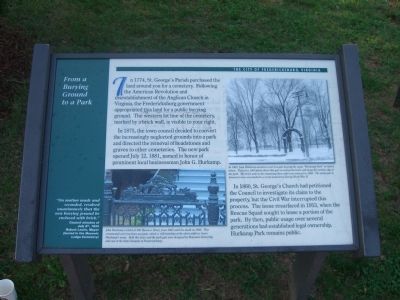 From a Burying Ground to a Park Marker image. Click for full size.