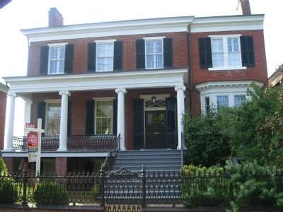 406 Hanover Street, showing the ornamental cast iron fence and gate still standing. image. Click for full size.