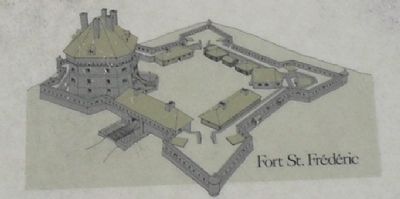 Picture of Fort St. Fr�d�ric from Marker image. Click for full size.