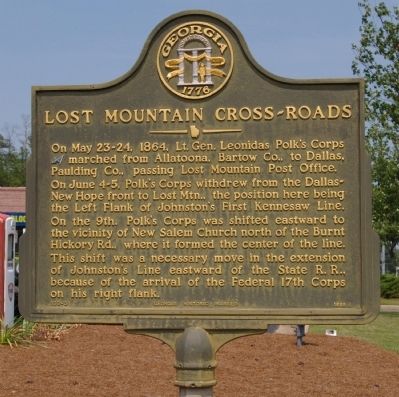 Lost Mountain Cross-Roads Marker. Click for full size. Lost Mountain Cross-Roads Marker image. Click for full size.
