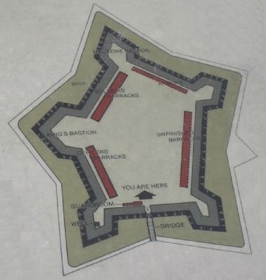 Layout of Crown Point Fort from Marker image. Click for full size.
