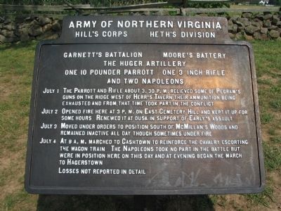 Garnett's Battalion - Moore's Battery Tablet image. Click for full size.
