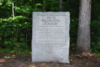 Site of Willington Academy Marker. Click for full size. Site of Willington Academy Marker image. Click for full size.