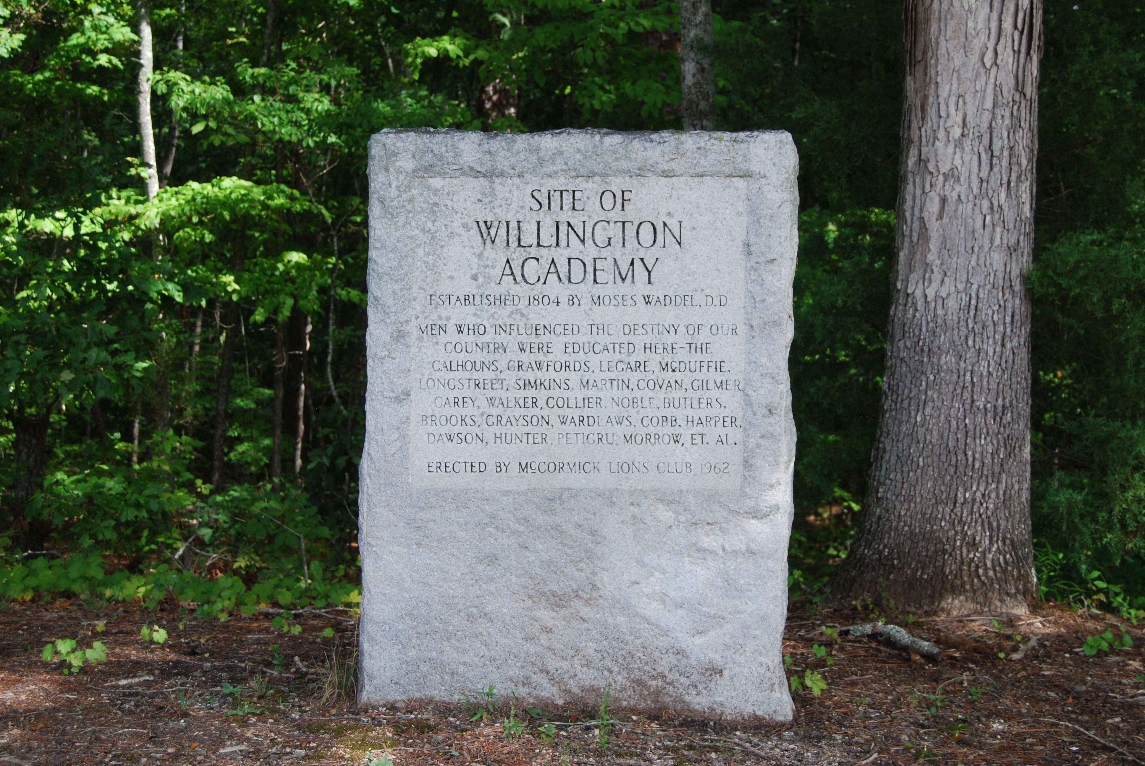 Site of Willington Academy Marker
