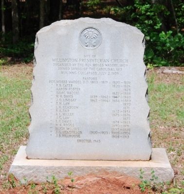 Site of Willington Presbyterian Church Marker. Click for full size. Site of Willington Presbyterian Church Marker image. Click for full size.
