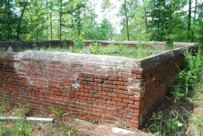 Noble Cemetery Brick Wall image. Click for full size.