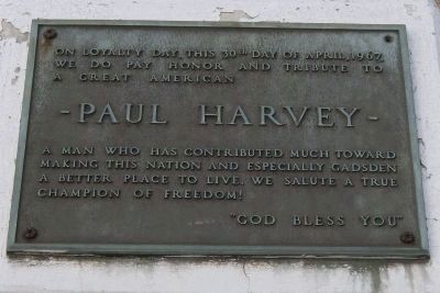 Paul Harvey Loyalty Day Marker. Click for full size. Paul Harvey Loyalty Day Marker image. Click for full size.