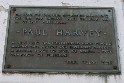 Paul Harvey Loyalty Day Marker image. Click for full size.