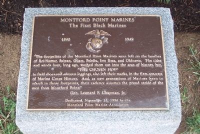 Montford Point Marines Marker image. Click for full size.