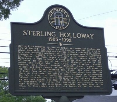 Sterling Holloway 1905-1992 Marker image. Click for full size.