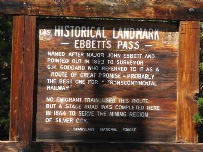 Ebbetts Pass Marker image. Click for full size.