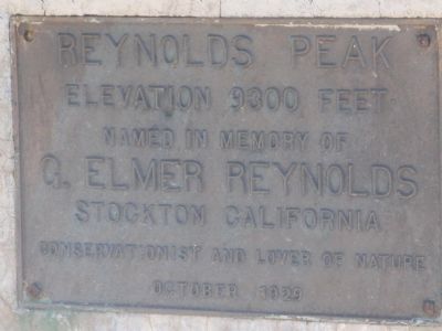 Reynolds Peak Marker. Click for full size. Reynolds Peak Marker image. Click for full size.