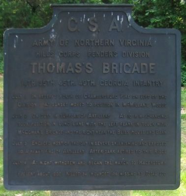 Thomas's Brigade Tablet image. Click for full size.