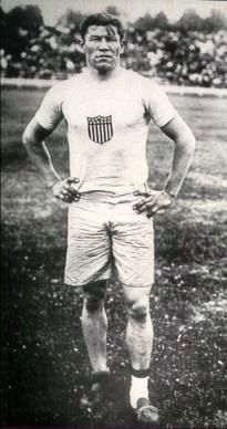 Thorpe at the 1912 Summer Olympics. image, Touch for more information