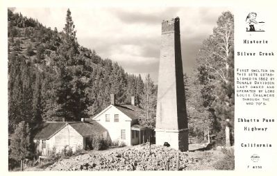 Vintage Postcard - Chalmers Mansion and Smelter image. Click for full size.