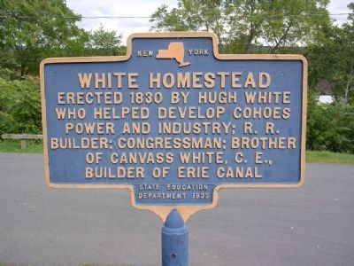 White Homestead Marker - Waterford, New York image. Click for full size.