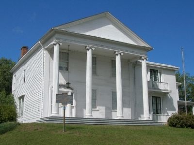 White Homestead with Marker image. Click for full size.