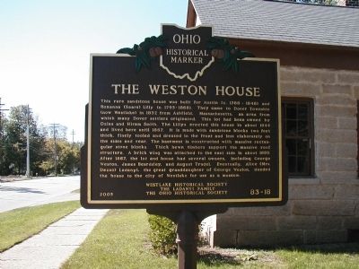 The Weston House Marker image. Click for full size.