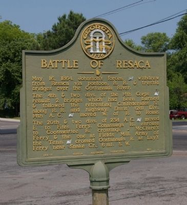 Battle of Resaca Marker. Click for full size. Battle of Resaca Marker image. Click for full size.