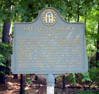 Battle of Resaca Marker. Click for full size. Battle of Resaca Marker image. Click for full size.