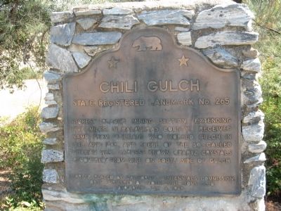 Chili Gulch Marker. Click for full size. Chili Gulch Marker image. Click for full size.