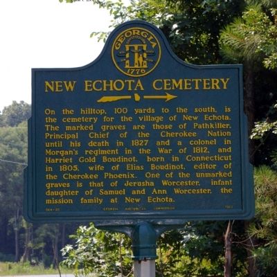New Echota Cemetery Marker image. Click for full size.