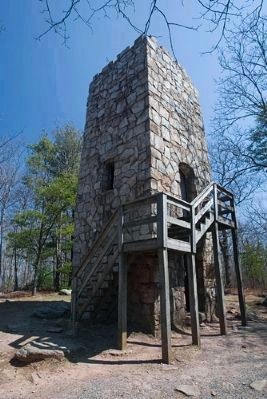 Fort Mountain State Park Stone Tower and Marker image. Click for full size.