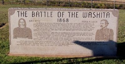 The Battle of the Washita Marker image. Click for full size.