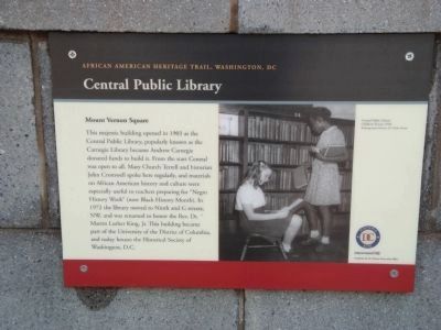 Central Public Library Marker image. Click for full size.