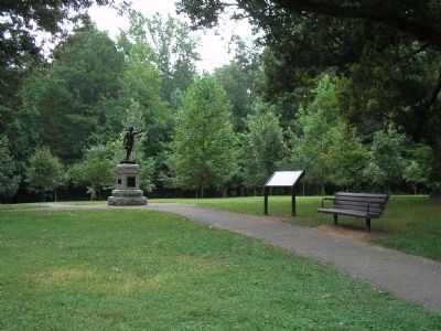Marker and the Winston Monument image. Click for full size.