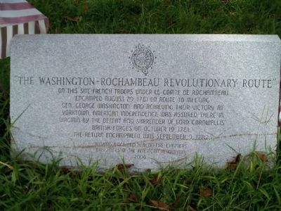 The Washington-Rochambeau Revolutionary Route Marker image. Click for full size.