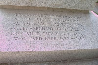 Prospect Hill Park Marker (North Face-Bottom Inscription). Click for full size. Prospect Hill Park Marker (North Face-Bottom Inscription) image. Click for full size.