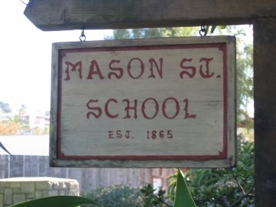 Mason Street School Sign image. Click for full size.
