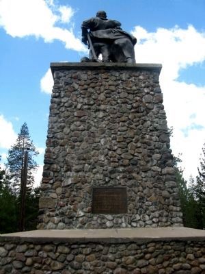 The Back of the Donner Monument Displaying the Marker image. Click for full size.