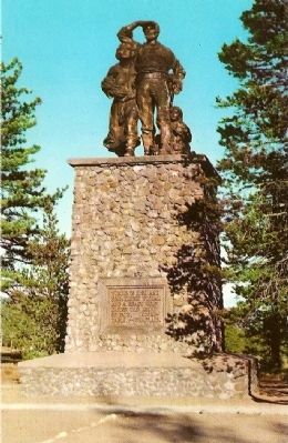 Vintage Postcard - Donner Monument image. Click for full size.