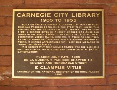 Carnegie City Library Marker image. Click for full size.
