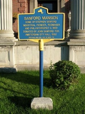 Sanford Mansion Marker image. Click for full size.