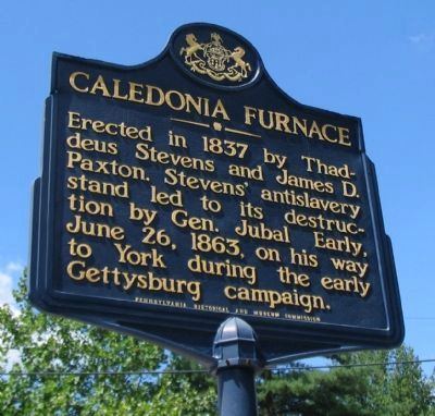Caledonia Furnace Marker image. Click for full size.