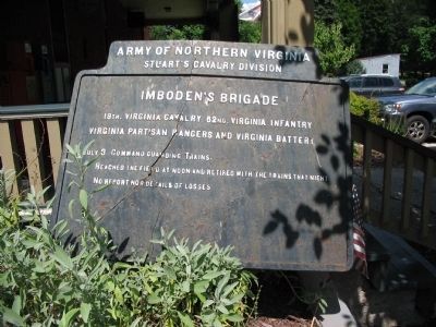 A Somewhat Battered Imboden's Brigade Tablet image. Click for full size.
