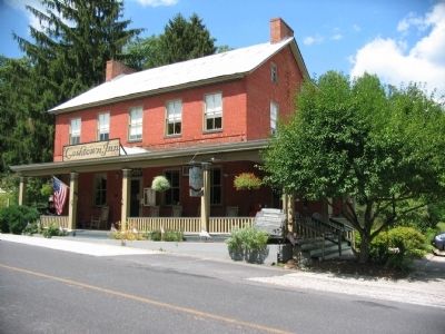 Imboden's Brigade Tablet in front of the Cashtown Inn. Click for full size. Imboden's Brigade Tablet in front of the Cashtown Inn image. Click for full size.