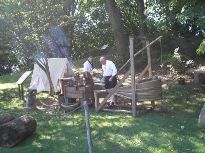 Blacksmith in the British Camp. Click for full size. Blacksmith in the British Camp image. Click for full size.