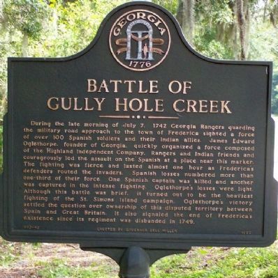 Battle of Gully Hole Creek Marker image. Click for full size.
