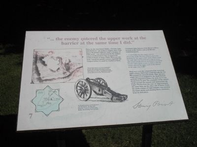 "
the enemy entered the upper work at the barrier at the same time I did." Marker. Click for full size. "
the enemy entered the upper work at the barrier at the same time I did." Marker image. Click for full size.