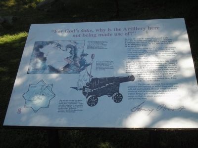 "For Gods sake, why is the Artillery here not being made use of?" Marker. Click for full size. "For Gods sake, why is the Artillery here not being made use of?" Marker image. Click for full size.