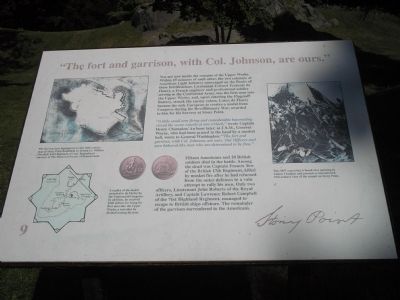 "The fort and garrison, with Col. Johnson, are ours." Marker image. Click for full size.