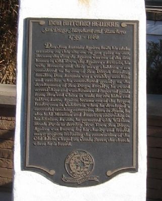 Don Antonio Aguirre Marker. Click for full size. Don Antonio Aguirre Marker image. Click for full size.