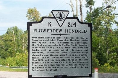 Flowerdew Hundred Marker image. Click for full size.