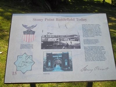 Stony Point Battlefield Today Marker. Click for full size. Stony Point Battlefield Today Marker image. Click for full size.