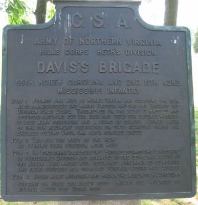 Davis's Brigade Tablet image. Click for full size.